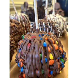 Gourmet Jumbo Caramel Apple (Chocolate Candy Buttons & Milk Chocolate)