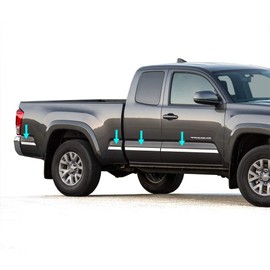 Tyger Auto Made in USA! Compatible with 2016-2023 Toyota Tacoma Access Cab 6' Bed Below Body Line Generic Body Side Molding Trim 2" Wide 8PC