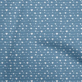 oneOone Velvet Blue Fabric Valentine Sewing Fabric by The Yard Printed DIY Clothing Sewing Supplies 58 Inch Wide