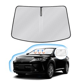 J-PREMIS Toyota Harrier 60 Series Windshield Sun Shade HARRIER 60 Series H25.12-H29.5 Car Sun Shade UV Protection Blackout Shade Sunshade Steering Wheel Sun Shade Light Shielding Heat Protection