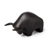 Homeroots Black Cast Aluminum Raging Bull Decor Piece
