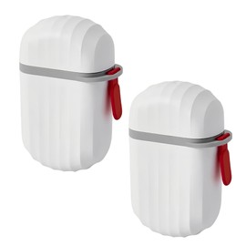 2Pcs Travel Soap Case, Portable Travel Soap Dish with Lid, Plastic Soap Travel Travel, for Travel, Bathroom, Camp, Outdoor(White)