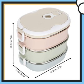 Insulated Lunch Box, Stainless Steel Thermal Lunch Box, Lunch Box Portable Stainless Steel Insulated Thermal Food Container for Student Children Work(3 Layer 2700ml)