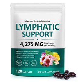 Lymphatic Drainage Supplement 120PCS, 21 in 1 Lymphatic Drainage Capsules, Daily Lymph System Cleanse