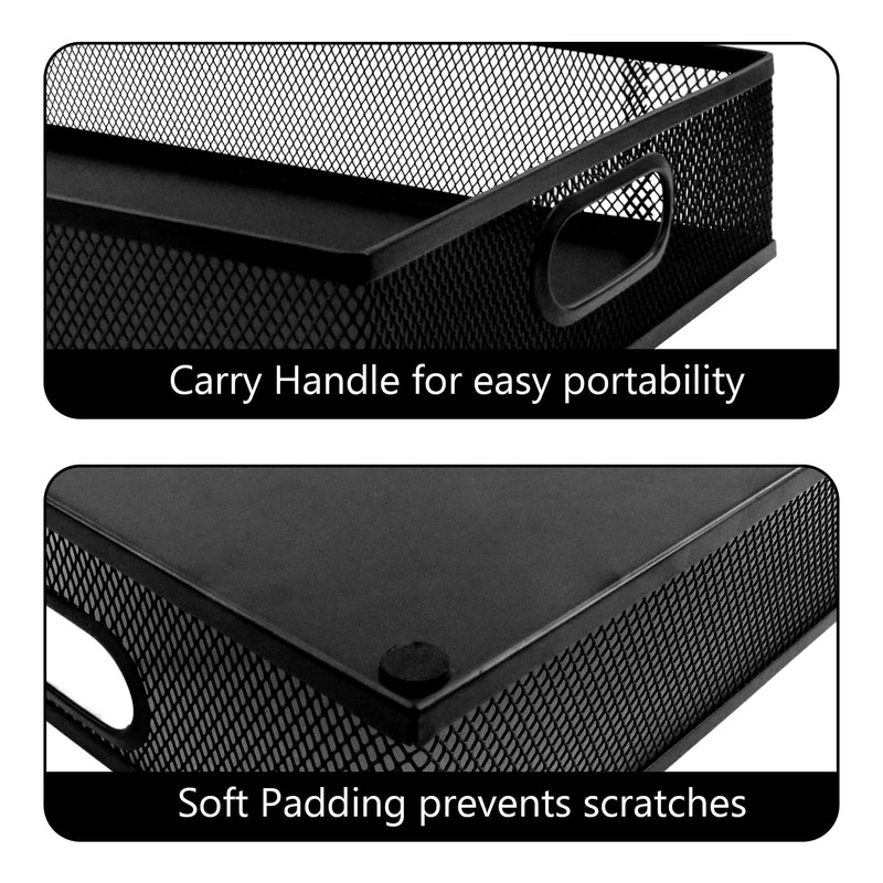 yaenoei 2 Pack Desk Drawer Organizer Tray, Metal Mesh Storage