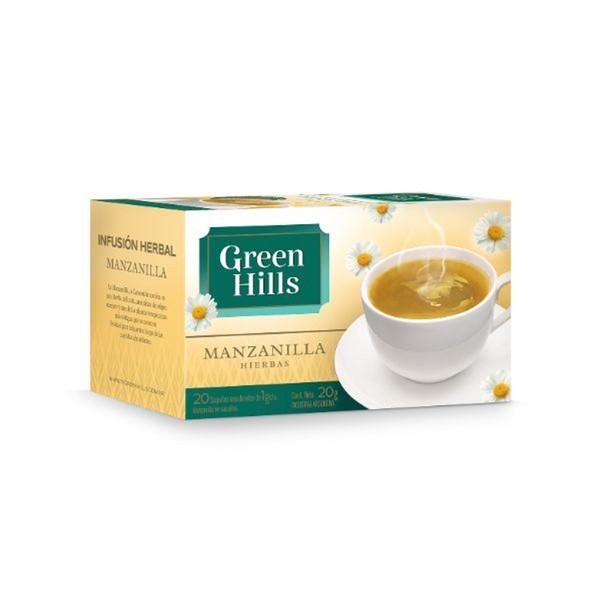 Green Hills Manzanilla Té con Hierbas Chamomile Tea (box of 20 tea bags)
