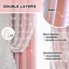 MYSKY HOME Double Layer Curtains for Girls Bedroom Kids Curtain