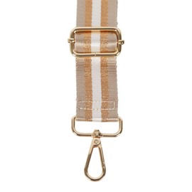 Stripes Wide Shoulder Bag Strap Replacement Belt Adjustable Handbag Strap Crossbody Bag Strap Luggage Accessories (Beige)
