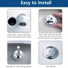 2PCS Toilet Flush Button,Round Head Toilet Cistern Push Button,38mm Single