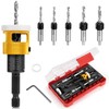 5PCS Countersink Drill Bit Set, Low Friction Depth Stop, 1/8
