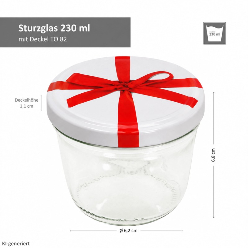 MamboCat Set of 100 Jam Jars 230 ml to 82