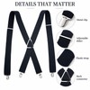 Heavy Duty Suspenders for Men – Adjustable 2-Inch Elastic X-Back