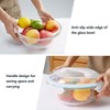 GENICOOK Nesting Glass Salad/Mixing Bowl Set With Lock Down Lids