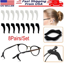 Unbranded 8 Pairs Anti Slip Glasses Ear Hooks Tip Eyeglasses Grip Temple Holder Silicone