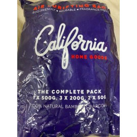 CALIFORNIA HOME GOODS AIR PURIFYING BAMBOO CHARCOAL BAGS 1-500 3-200G + 2-50G