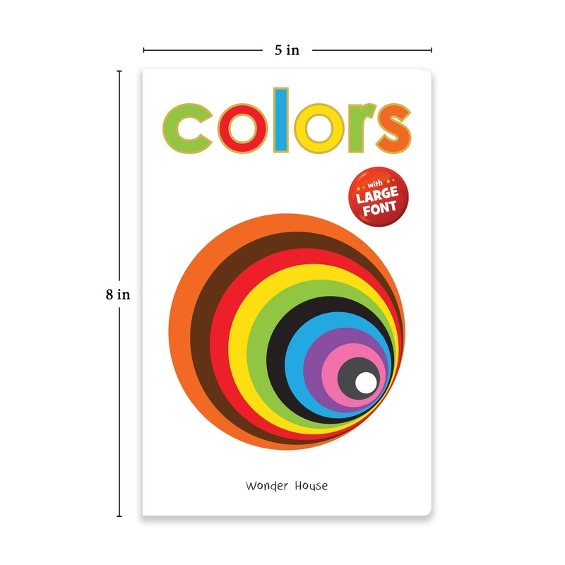 Colors: Early Learning Board Book With Large Font (Big Board