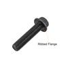 sourcing map M14-2x60mm Hex Serrated Flange Bolts 10.9 Grade Carbon