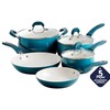 Oster Corbett 8 pc Gradient Teal Forged Aluminum Cookware Set