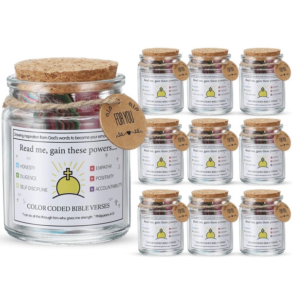 Lunmon 10 Pcs Bible Verse Jar, Read Me When Bible