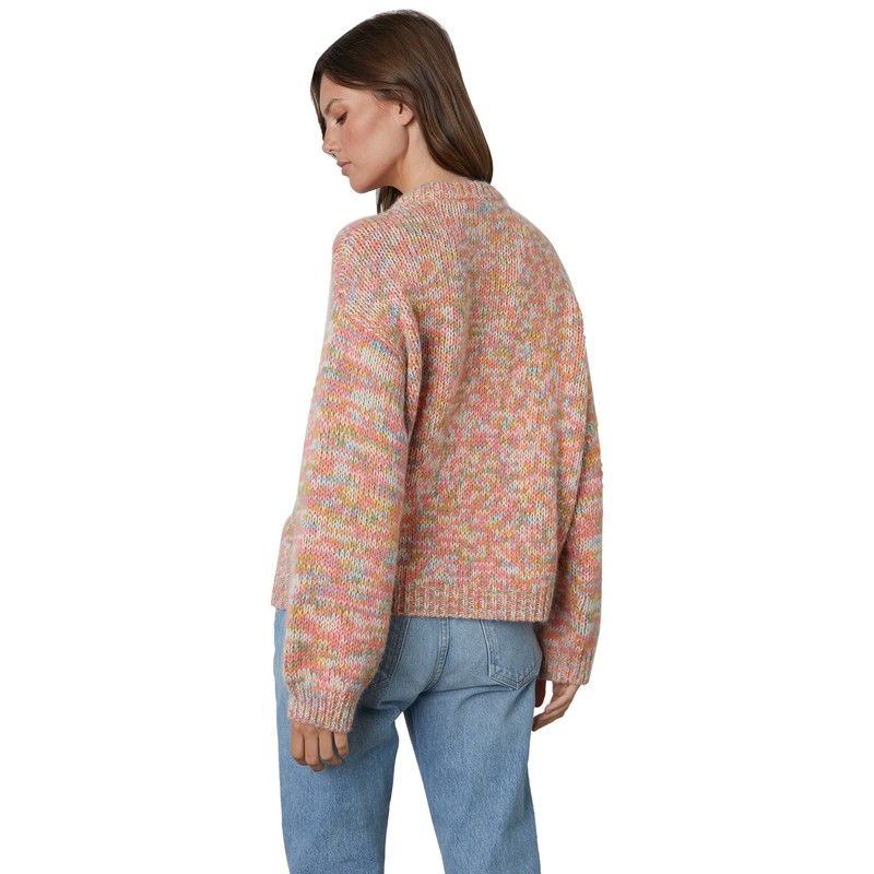 VELVET BY GRAHAM & SPENCER Women's Trix Rainbow Alpaca Pullover