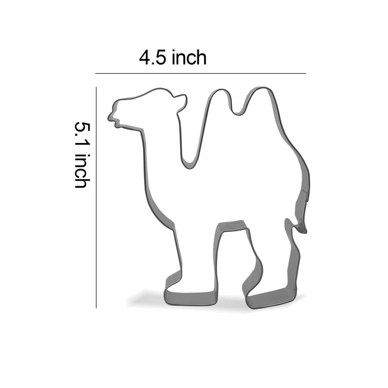 Keewah 5.1 inch Camel Cookie Cutter, Stainless Steel