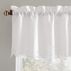 No. 918 Mariela Floral Trim Semi-Sheer Rod Pocket Kitchen Curtain