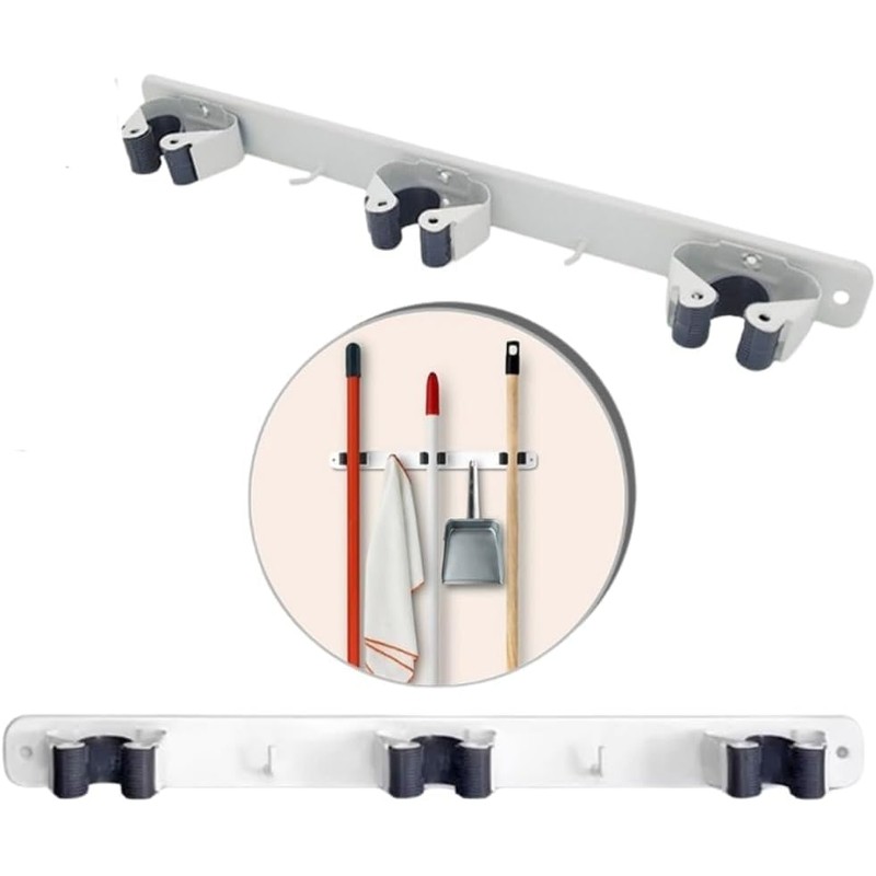 PARENCE. - Triple Screw-On Wall Mount for Broom and Accessories
