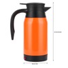 Orange Car Electric Kettle Temperature Display Car Boiling Cup Travel
