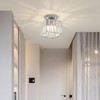 Modern Crystal Ceiling Light, E27 Mini Crystal Ceiling Light, Silver