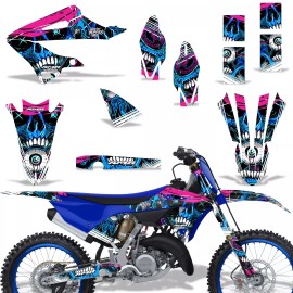 Savage Kits Dirt Bike Skins Graphics Kit Decal Sticker Wrap For Yamaha YZ125 YZ250 2022 BLUE