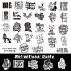 50Pcs Inspirational Positive Stickers,Black White Motivational Quotes Words Sticker for