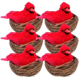NOLITOY Cardinal Christmas Ornaments Christmas Ornaments Artificial Red Birds with for Christmas Wreath Ornaments Christmas Tree Decorations Adornos Navideños