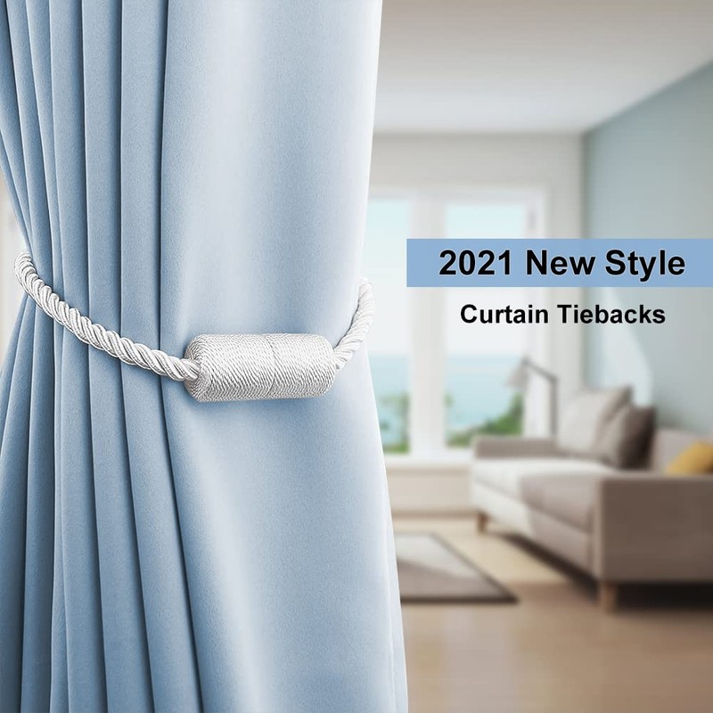 XDerlin 4 Pack Strong Magnetic Curtain Tiebacks Outdoor Decorative Tie