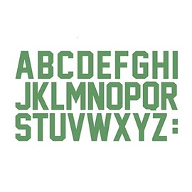 Fanbrilliant 104 Pieces 2 inch Iron On Letters Tall for Sports T-Shirt Jersey Iron on Heat Transfer Letters (Green)