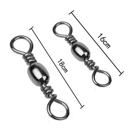 200 Pieces Fishing Swivels Rolling Swivels Ball Bearing Swivels High Strength Stainless Steel Jigging Egging Bass Boat Fishing Casting Fishing Tackle Value