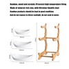 Zosebffej Fruit Bowl With Bamboo Wood Stand, Fruit&Vegetable Candy Dish