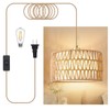 Beser·Win Plug in Pendant Light Rattan Hanging Lights with Plug