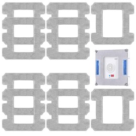 Fictezlove Pack of 10 Replacement Wipes for Ecovacs Winbot W2 Omni / W2 / W1 Pro / W1 Window Cleaning Robot Washable Microfibre Cleaning Pad Accessories