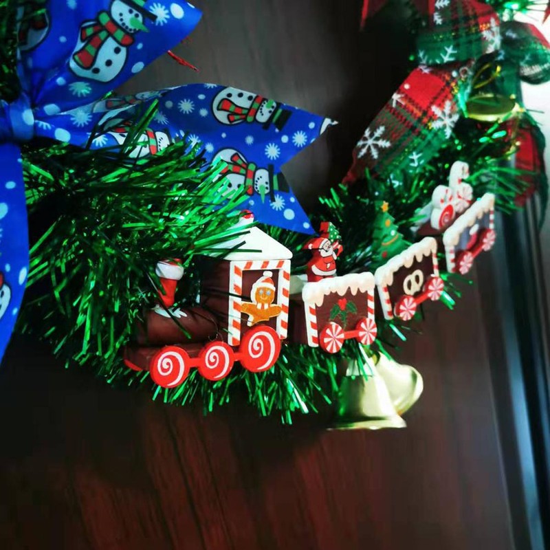 Christmas Front Door Wreath Funny Santa Claus Leg Decor Christmas