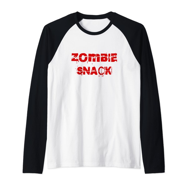 Halloween, Zombie Snack Raglan Baseball Tee