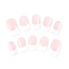 RUNRAYAY 24Pcs Press on Nails Medium, Nude French Tip Fake