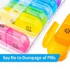 Weekly Pill Organizer 3 Times A Day, Portable 7 Day