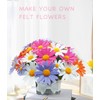 BAZIMADIY Felt Flower Art Craft Kit,DIY Felt Daisy Bouquet Kit,