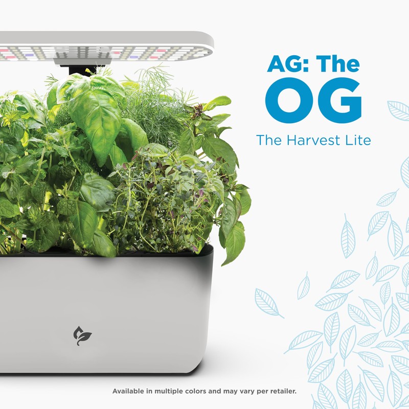 AeroGarden Harvest Lite in Cream, Soil-Free Indoor Hydroponic Garden with