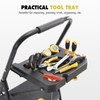 KINGRACK 4 Step Ladder with Tool Platform, Folding Step Stool