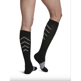 SIGVARIS GROUP ATHLETIC RECOVERY SOCK 15-20MM FOR UNISEX SIZE MD BLACK- 1 PC