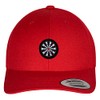 JPAK Dart Board Outdoor Hat Curved Bill Cap Scoring Red