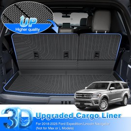 Cartist Trunk Mat & Backrest Mat Fits for Ford Expedition/Lincoln Navigator(Not for Max or L Models) 2018-2025 All Weather Rear Cargo mat for 18-25 Expedition/Navigator Accessories