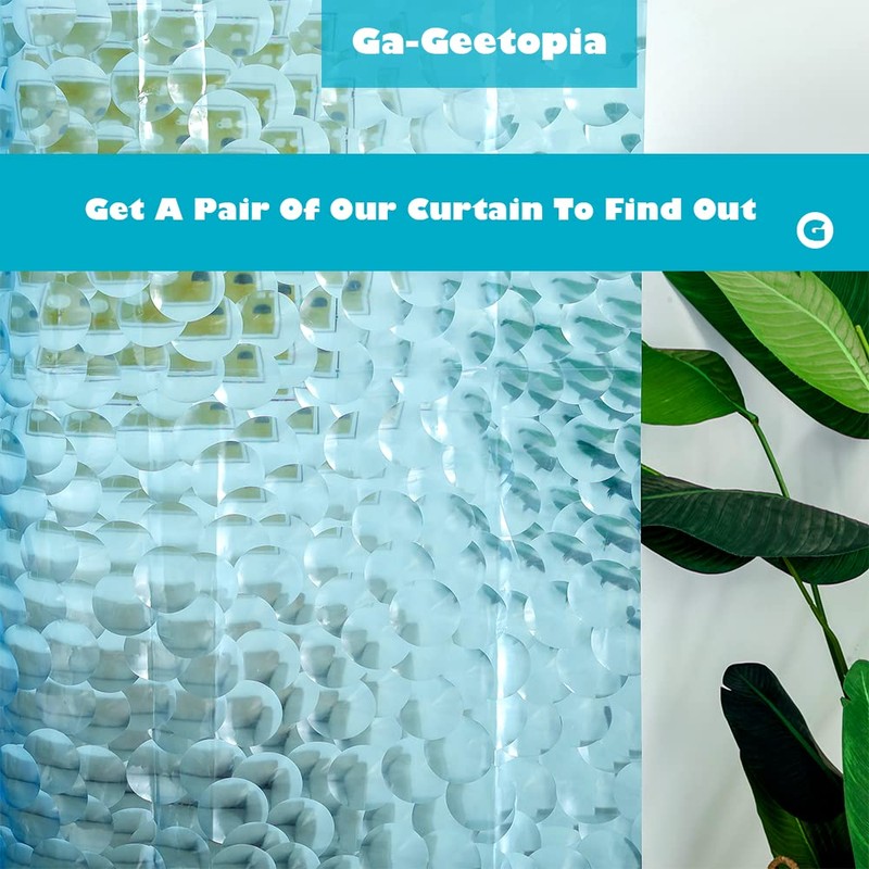 Ga-Geetopia EVA 3D Blue Pearl Water Cube Plastic Shower Curtain