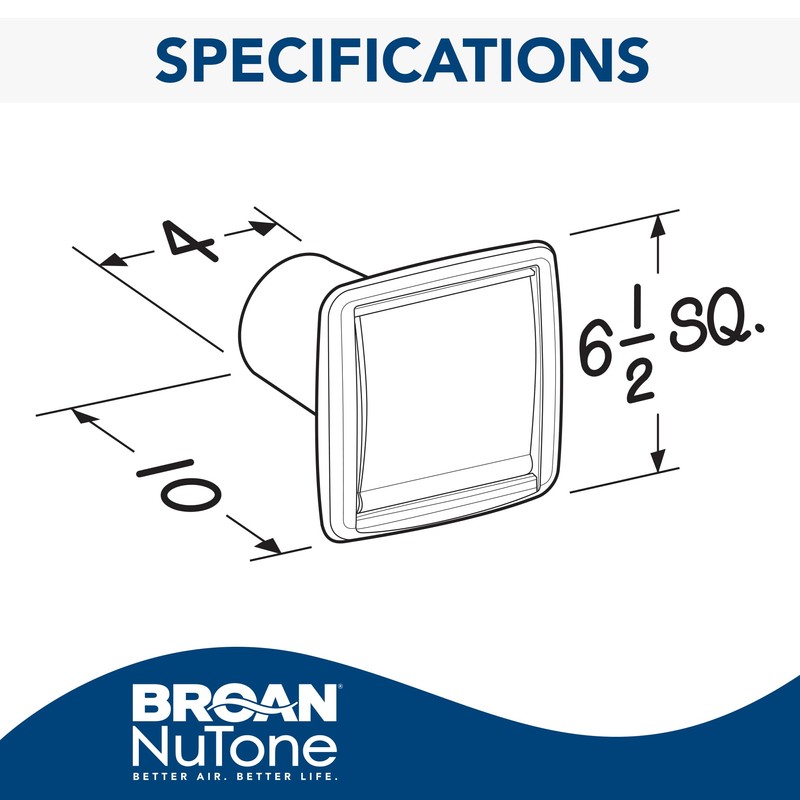 Broan-NuTone WVK2A Flexible Wall Ducting Kit for Ventilation Fans, Exhaust